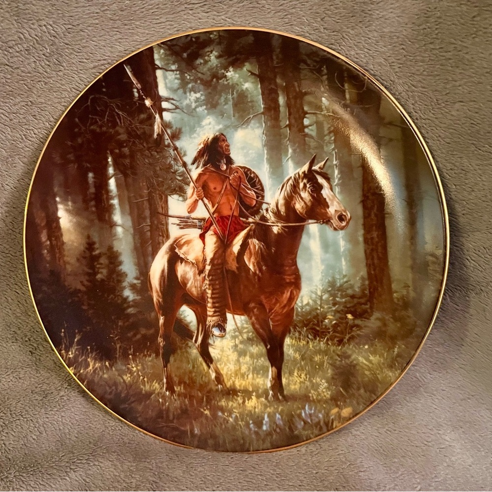 “Sun Seeker” Native American Plate from the Hamilton Mystic Warriors Collection